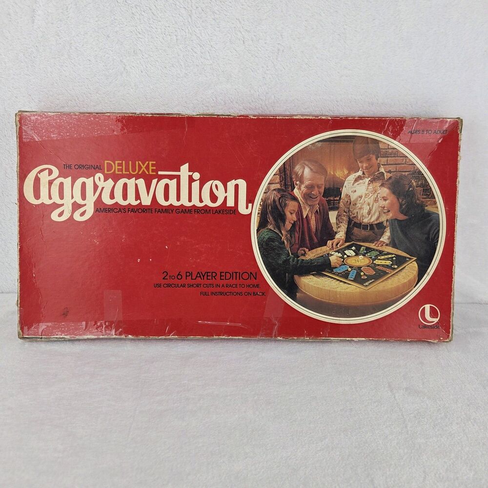 Vintage 1977 Deluxe Aggravation Board Game‎ Lakeside Complete Fast Shipping!